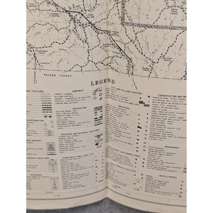 VTG 1976 Winston County Alabama General Highway Map 19" x 18" Haleyville image 3