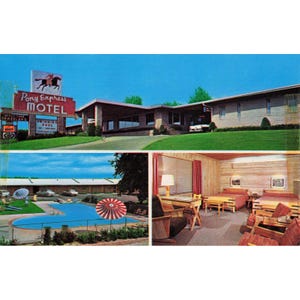 Pony Express Motel St Joseph MO Chrome Postcard Roadside Americana AAA image 1