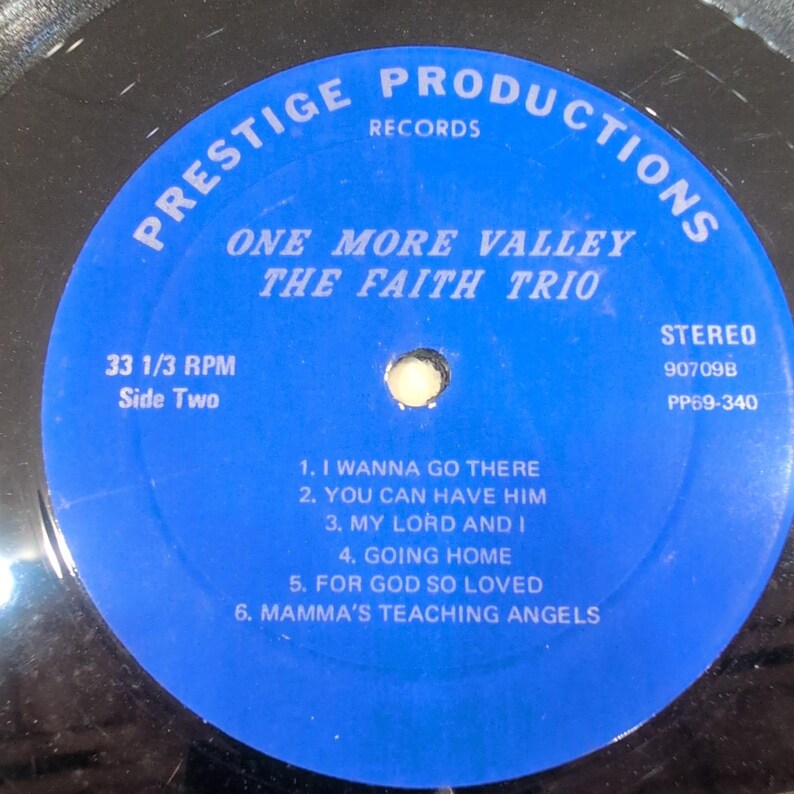 The Faith Trio One More Valley Vinyl LP Prestige Productions 90709A Gospel Recor image 6