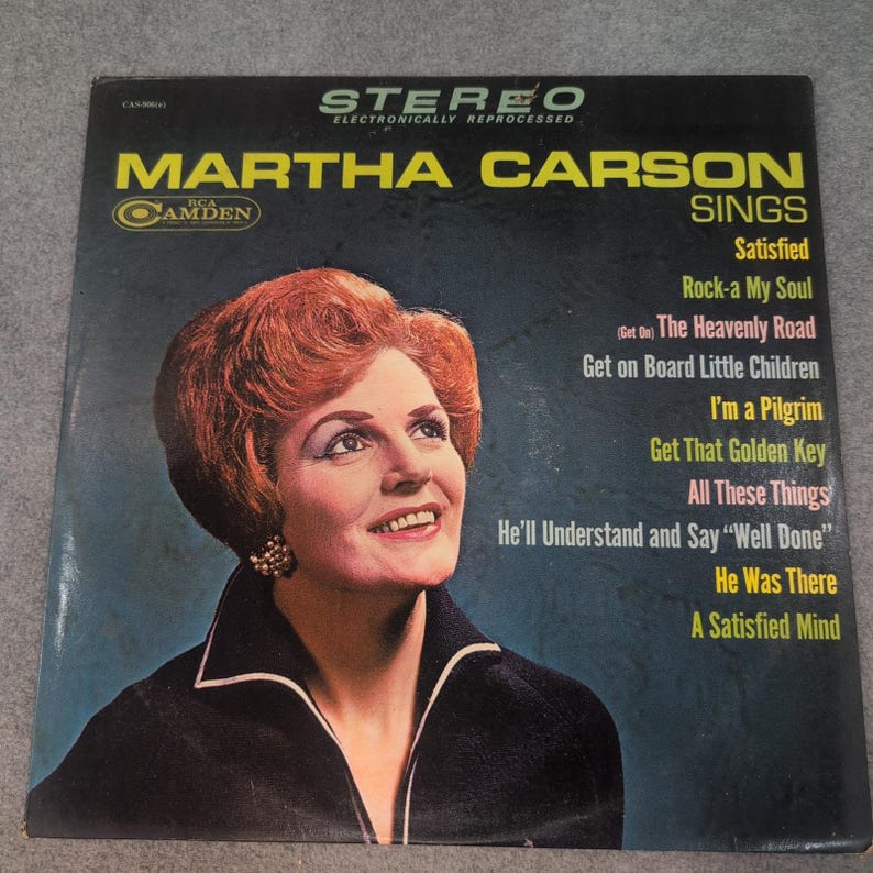 Martha Carson Sings RCA Camden CAS-906 Gospel Country Vinyl Record LP Stereo image 1