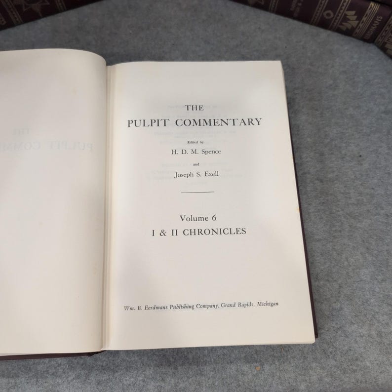 The Pulpit Commentary - Set completo di 23 volumi, edizione Eerdmans con indice, copertina rigida vintage. immagine 5