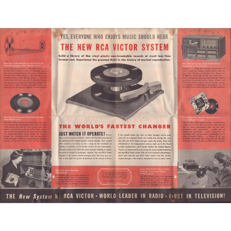 Vintage RCA Victor 45 RPM System Promotional Brochure Catalog Circa 1949 image 6