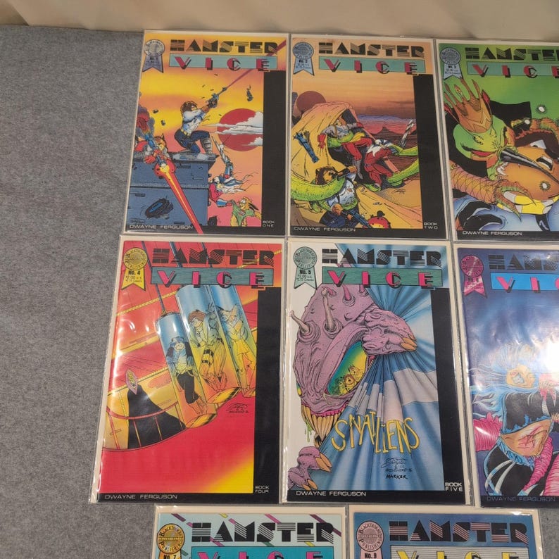 Hamster Vice Comic Lot 1-7, 9 Blackthorne Publishing Dwayne Ferguson Copper Age image 2