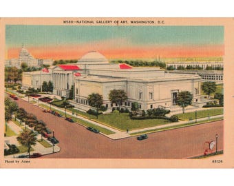 National Gallery of Art Washington DC Linen Postcard 1942 B.S. Reynolds Used