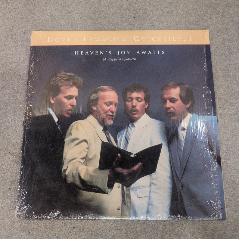 Doyle Lawson & Quicksilver Heaven's Joy Awaits Vinyl LP Gospel Bluegrass 1987 image 1