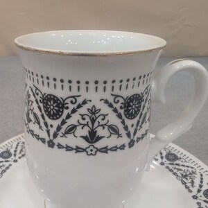 Sheffield Versailles Fine China Demitasse Cup and Saucer Set Japan 1970 JE 60 61 image 2