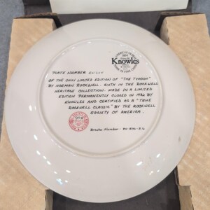 Norman Rockwell The Tycoon Collector Plate Edwin M Knowles Heritage Series 1982 image 3
