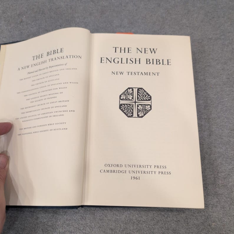 The New English Bible New Testament 1961 Hardcover Oxford Cambridge Univ Press image 4