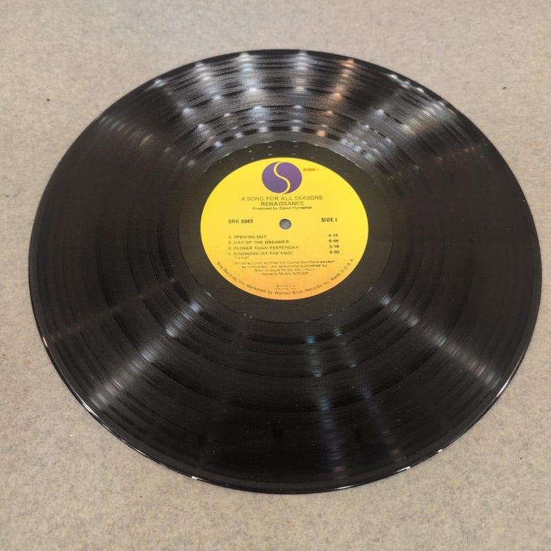 Renaissance A Song For All Seasons Vinyl LP 1978 Sire SRK 6049 Promotional Copy image 3