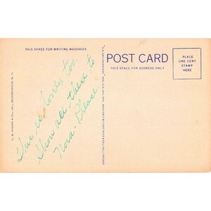 Vintage Massachusetts State War Memorial Beacon Mount Greylock Linen Postcard VG image 2