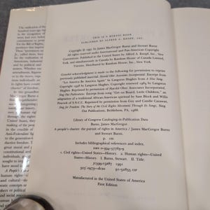 A Peoples Charter The Pursuit of Rights in America James MacGregor Burns 1st Ed image 3
