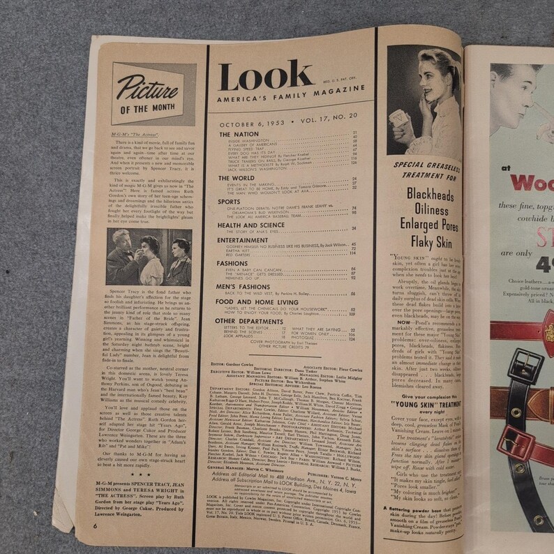 LOOK Magazine October 6 1953 Ava Gardner Notre Dame Football Arthur Godfrey image 2