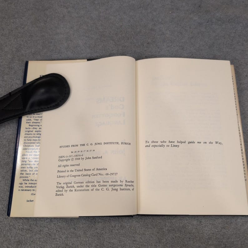 Dreams God's Forgotten Language John A Sanford Hardcover 1968 Jungian Psychology image 2