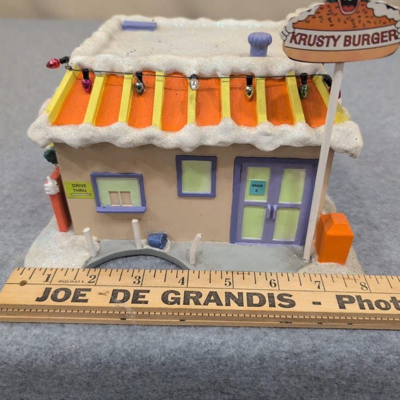 Hawthorne Village The Simpsons Christmas Village Krusty Burger Lighted Sculpture image 7
