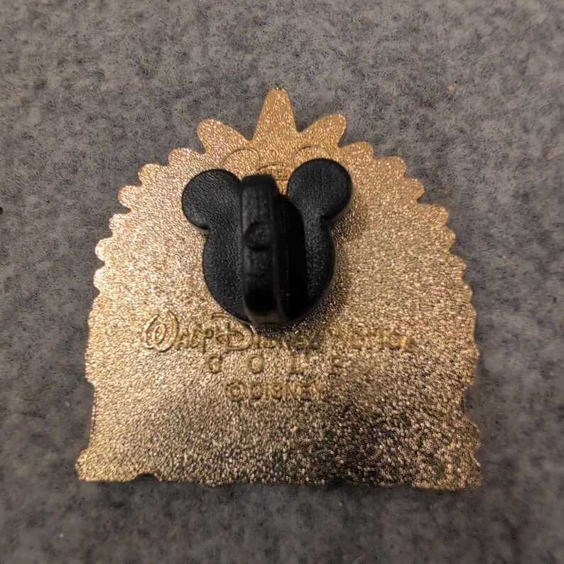 Walt Disney World Disney's Palm Golf Course Enamel Pin Gold Tone Mickey Back image 3
