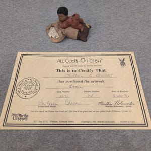 All God's Children Martha Holcombe Bone Figurine 1510 Edition 74 Vintage 1988 image 3