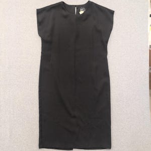 Vintage 1990's Breli Originals Black Sheath Dress Knee Length Cap Sleeve Size 16 image 1