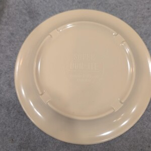 Vintage Super Don-Ite Edward Don & Co Chicago Tan Plates Set of 6 Melamine image 4