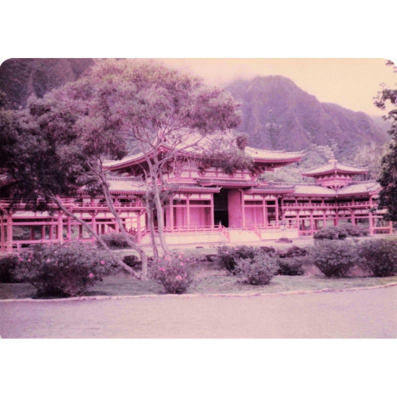 Vintage 1970s Byodo-In Temple Oahu Hawaii Buddha Photo Lot of 9 image 7