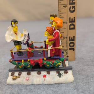 The Simpsons Christmas Express A Caroling Surprise 2003 Figurine Flanders Homer image 2