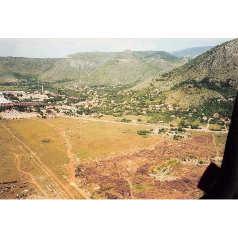 Vintage 1999 Bosnia SFOR NATO Base Airstrip Aerial Photo Lot of 9 6x4 image 3