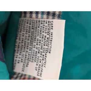 CURRENT SEEN Women's Vintage Windbreaker Jacket M Blue Snap Front Plaid Lining image 5