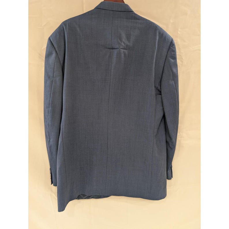 Hart Schaffner Marx Parisian Men's Blue Worsted Wool Two Piece Suit 51L image 7