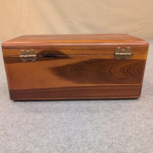 Vintage Lane Cedar Chest Miniature Jewelry Trinket Box Geo Cater Furniture Co image 12
