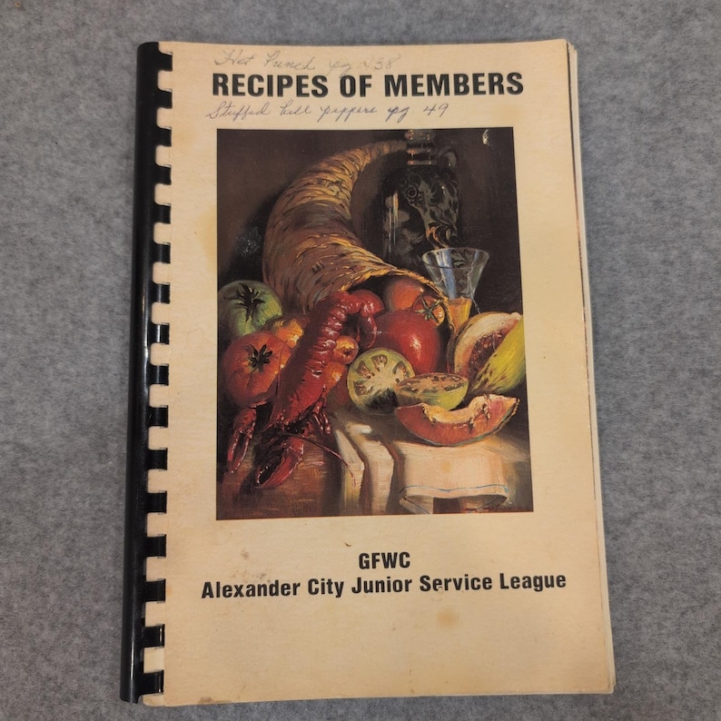 1982 GFWC Alexander City Junior Service League Kochbuch Rezepte der Mitglieder Bild 1