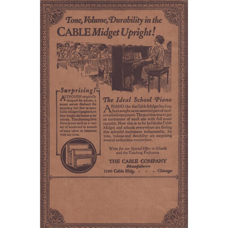 1927 The One Hundred and One Best Songs Revised Edition Cable Company Chicago image 2