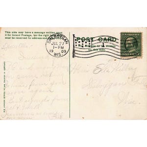 Vtg 1909 RPPC Postcard "No Crime To Kiss" Sheboygan WI Comic Divided Back image 2