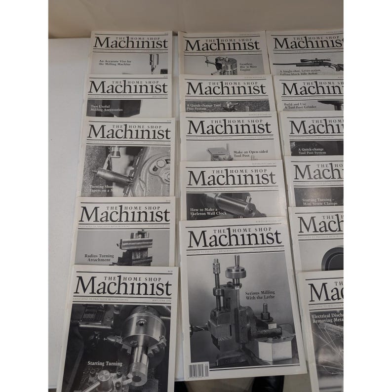 Tidskriften Home Shop Machinist, 32 exemplar (1991-2000, diverse nummer) VG+ bild 2