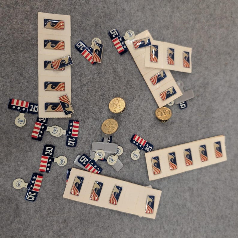 Large Lot of CFC Combined Federal Campaign Pins American Flag Design Political image 1