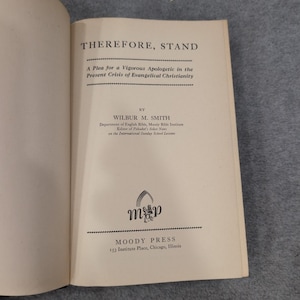 Therefore Stand Wilbur M Smith 1945 Christian Apologetics Moody Press Hardcover image 3