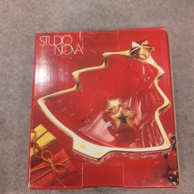 Studio Nova Yuletide Spirit Gold Sweet Dish Weihnachtsbaum Glas Bowle 3er Set Bild 2