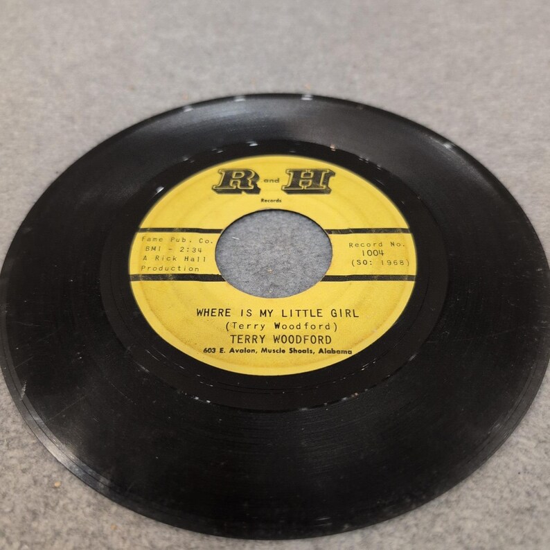Terry Woodford Where Is My Little Girl I Could Cry 45 R and H Records 1004 Soul image 3