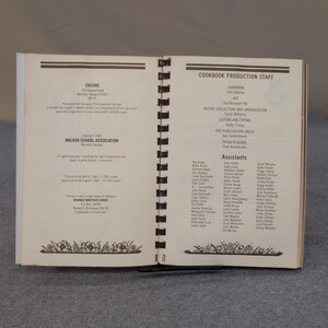 Libro de cocina comunitario de la escuela Encore Joseph T Walker, Marietta, Georgia, 1982, espiral imagen 3
