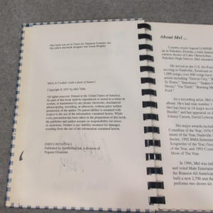 Mel Tillis Mel's A-Cookin' Signed Cookbook 1997 Spiral Bound Country Music Humor image 3