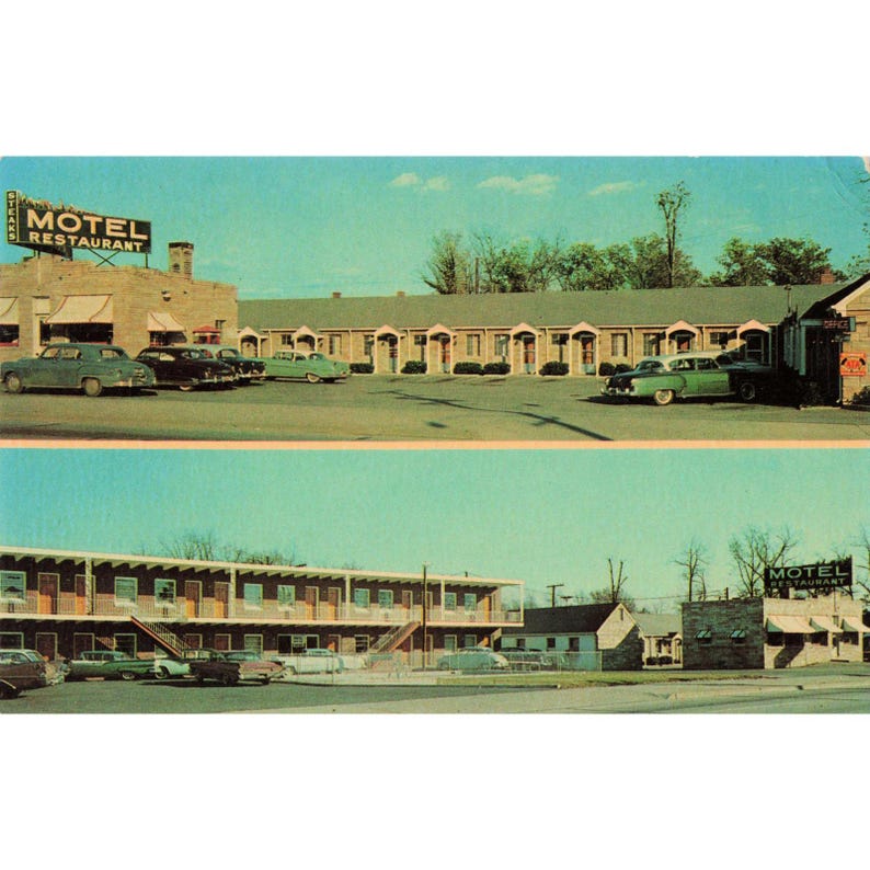 City Motel Restaurant Richmond VA Chrome Postcard Dexter Press Jefferson Davis H image 1