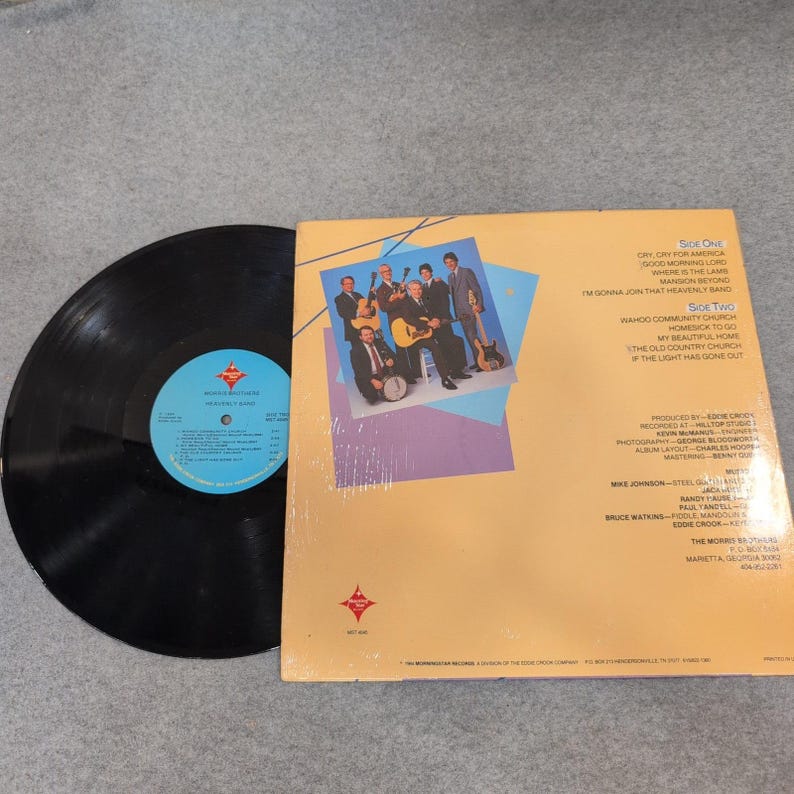Morris Brothers Heavenly Band Vinyl LP Morningstar Records MST 4045 Gospel 1984 image 2