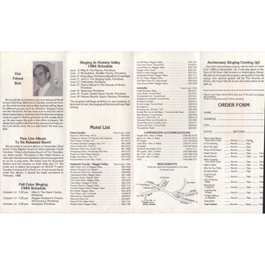 Vintage 1983-1984 The Primitive Quartet Gospel Music Newsletter Tour Schedule image 1