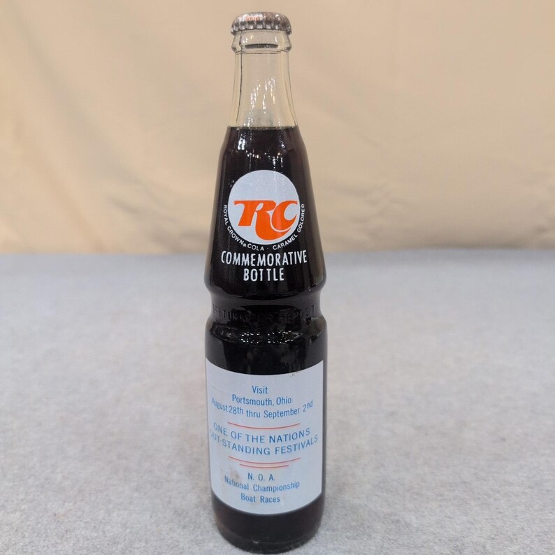 VTG 1974 RC Cola Portsmouth Ohio River Days Festival Commemorative Bottle 16oz image 2