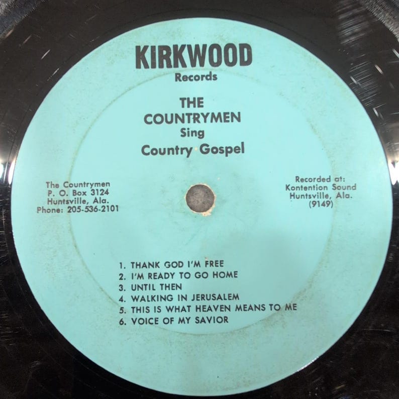 The Countrymen Sing Country Gospel Vinyl LP Kirkwood Records Huntsville Alabama image 4