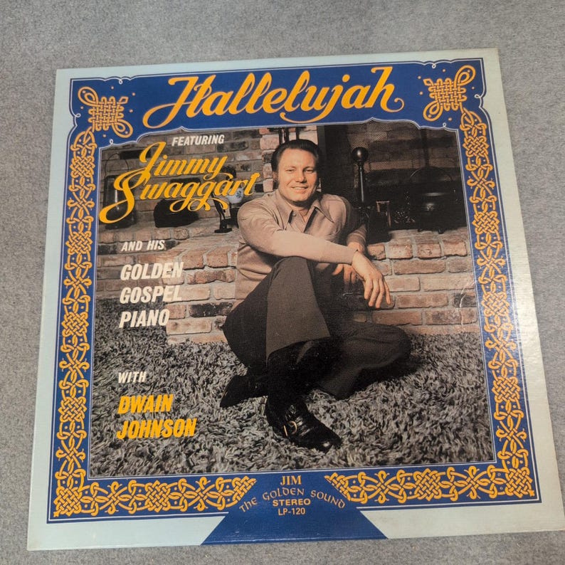 Jimmy Swaggart Hallelujah Golden Gospel Piano Vinyl LP Jim Records LP-120 Vtg image 1