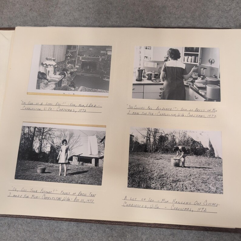 Vintage album uit 1972-1973 van de familie Harrington uit Charleston, West Virginia, van kolonel Patricia Harrington van de Amerikaanse luchtmacht. afbeelding 8