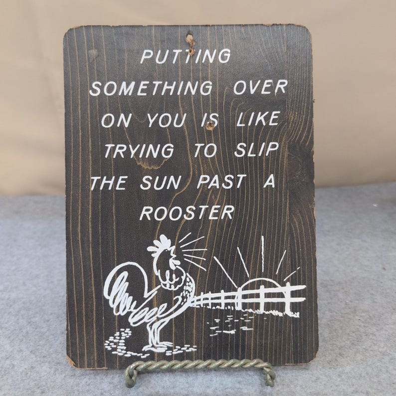 VTG 1968-73 Pressboard KMart Wall Sign Plaque "Pulling Something Over On You..." image 1
