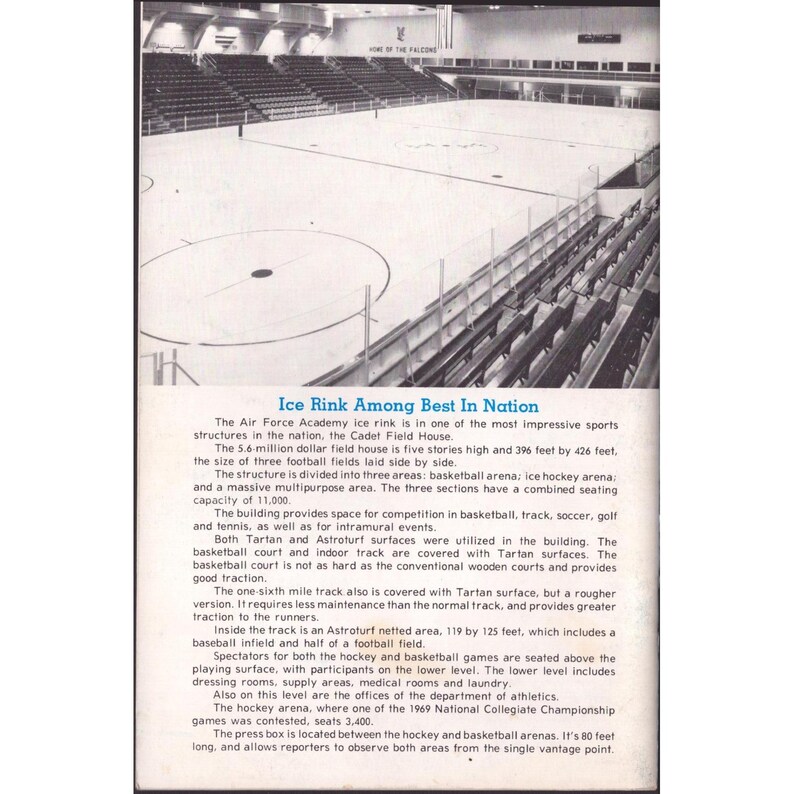 1975-76 Air Force Academy Falcons Ice Hockey Media Guide Colorado Springs CO image 2