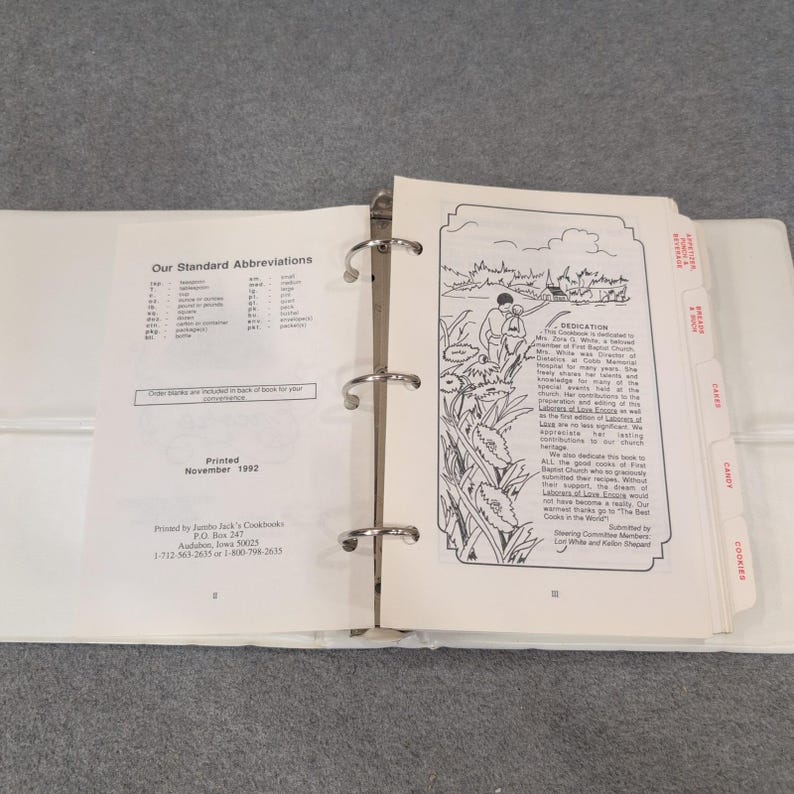 First Baptist Church Phenix City Alabama Laborers of Love Encore Cookbook 1992 image 3
