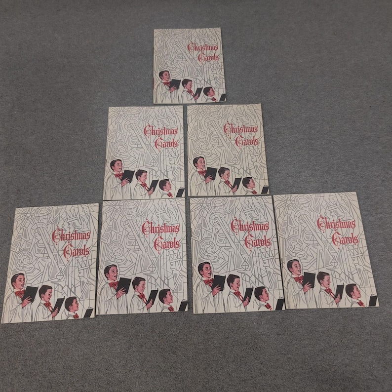Lot of 7 Vintage 1962 John Hancock Christmas Carols Songbooks Sheet Music Choir image 1