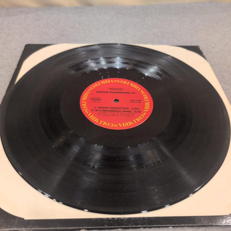 Grover Washington Jr Plays It Straight With Jazz Greats Promo Vinyl CAS1189 1988 image 3